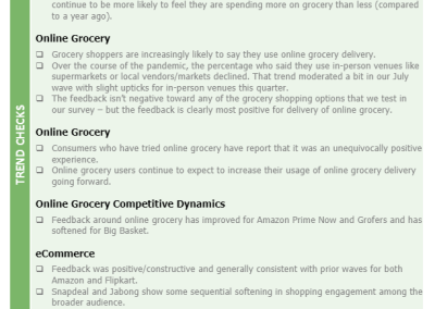 India Online Grocery and eCommerce (Quarterly)