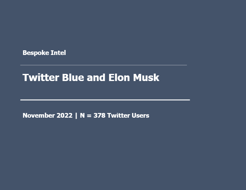 Bespoke – Twitter Blue and Elon Musk Survey (November 2022)