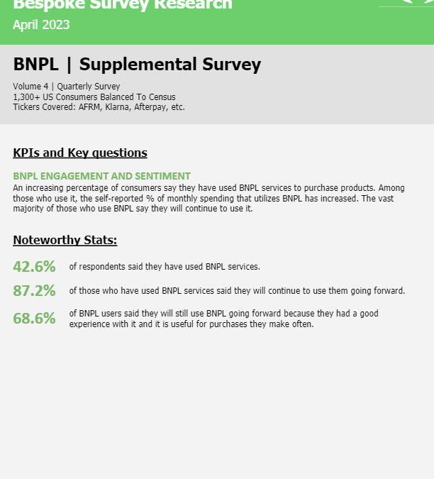 Bespoke – BNPL Supplemental Survey, Vol 4